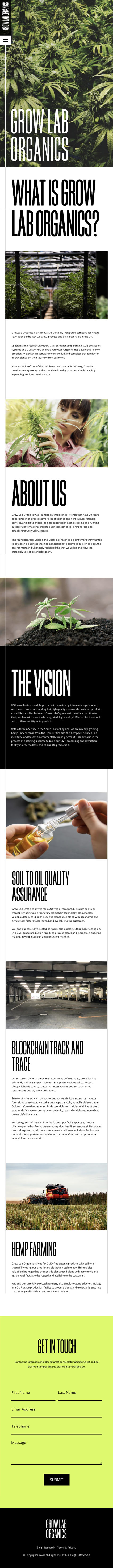 Grow Lab Organics Website Design